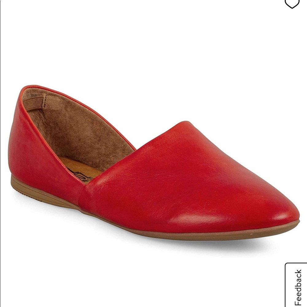 Miz Mooz Red Leather Kimmy Slip On Flats 39